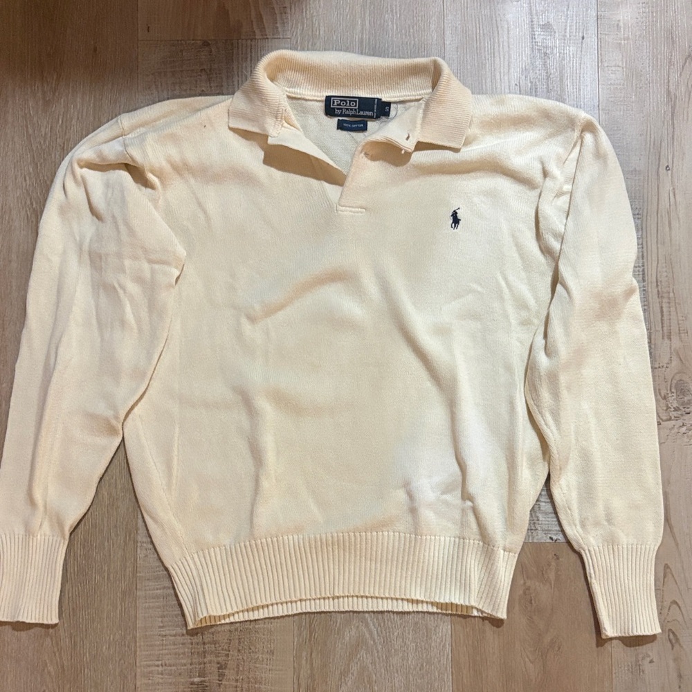 Polo Ralph Lauren Cream Sweater Size Small